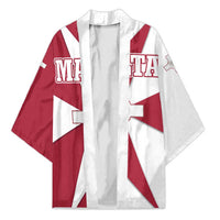 Malta Kimono with Red White Crossburst Design - Wonder Print Shop