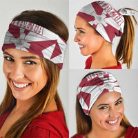 Malta Neck Gaiter with Red White Crossburst Design TS04