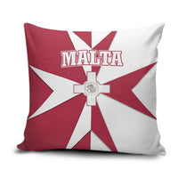 Malta Pillow Cover with Red White Crossburst Design - Wonder Print Shop