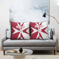 Malta Pillow Cover with Red White Crossburst Design - Wonder Print Shop