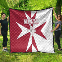 Malta Quilt with Red White Crossburst Design - Wonder Print Shop