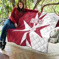 Malta Quilt with Red White Crossburst Design - Wonder Print Shop