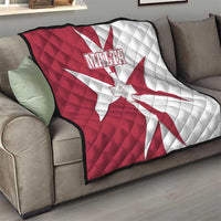Malta Quilt with Red White Crossburst Design - Wonder Print Shop
