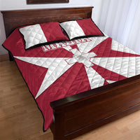 Malta Quilt Bed Set with Red White Crossburst Design - Wonder Print Shop