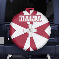 Malta Spare Tire Cover with Red White Crossburst Design - Wonder Print Shop