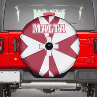 Malta Spare Tire Cover with Red White Crossburst Design - Wonder Print Shop