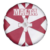 Malta Spare Tire Cover with Red White Crossburst Design - Wonder Print Shop