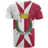 Malta T Shirt with Red White Crossburst Design - Wonder Print Shop