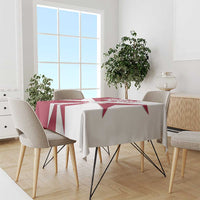 Malta Tablecloth with Red White Crossburst Design - Wonder Print Shop