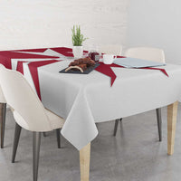 Malta Tablecloth with Red White Crossburst Design - Wonder Print Shop