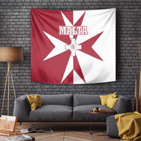 Malta Tapestry with Red White Crossburst Design - Wonder Print Shop