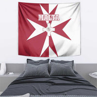 Malta Tapestry with Red White Crossburst Design - Wonder Print Shop