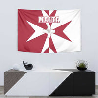Malta Tapestry with Red White Crossburst Design - Wonder Print Shop