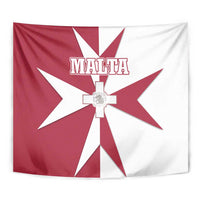 Malta Tapestry with Red White Crossburst Design - Wonder Print Shop