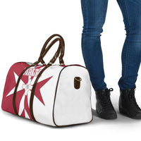 Malta Travel Bag with Red White Crossburst Design - Wonder Print Shop