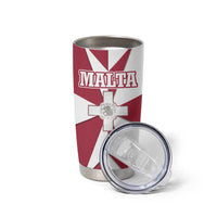 Malta Tumbler Cup with Red White Crossburst Design - Wonder Print Shop