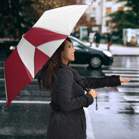 Malta Umbrella with Red White Crossburst Design - Wonder Print Shop