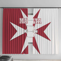Malta Window Curtain with Red White Crossburst Design - Wonder Print Shop