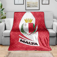 Malta Blanket with Red White Swirl Design - Wonder Print Shop