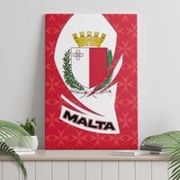 Malta Canvas Wall Art with Red White Swirl Design - Wonder Print Shop