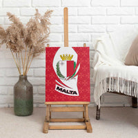 Malta Canvas Wall Art with Red White Swirl Design - Wonder Print Shop