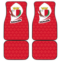 Malta Car Mats with Red White Swirl Design - Wonder Print Shop