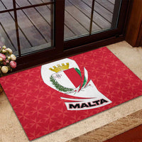 Malta Rubber Doormat with Red White Swirl Design - Wonder Print Shop