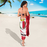 Malta Sarong with Red White Swirl Design - Wonder Print Shop