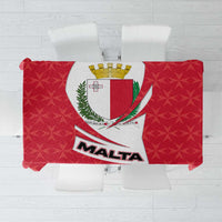 Malta Tablecloth with Red White Swirl Design - Wonder Print Shop