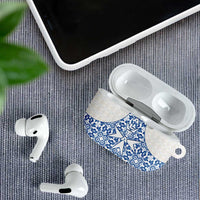 Malta AirPods Case with Blue White Tile Design and Maltese Cross Pattern - Wonder Print Shop
