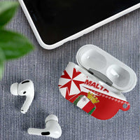 Malta AirPods Case with Red White Starburst Design - Wonder Print Shop