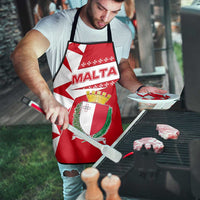 Malta Apron with Red White Starburst Design - Wonder Print Shop