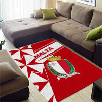 Malta Area Rug with Red White Starburst Design - Wonder Print Shop