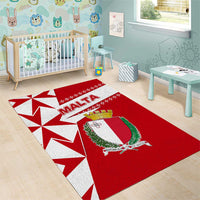 Malta Area Rug with Red White Starburst Design - Wonder Print Shop