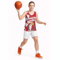Malta Basketball Jersey with Red White Starburst Design - Wonder Print Shop