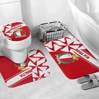 Malta Bathroom Set with Red White Starburst Design - Wonder Print Shop