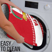 Malta Bathroom Set with Red White Starburst Design - Wonder Print Shop