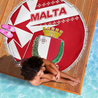Malta Beach Blanket with Red White Starburst Design - Wonder Print Shop
