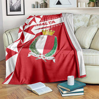 Malta Blanket with Red White Starburst Design - Wonder Print Shop