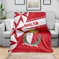 Malta Blanket with Red White Starburst Design - Wonder Print Shop