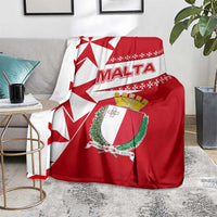Malta Blanket with Red White Starburst Design - Wonder Print Shop