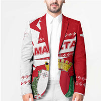 Malta Blazer with Red White Starburst Design - Wonder Print Shop
