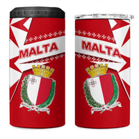 Malta 4 in 1 Can Cooler Tumbler with Red White Starburst Design - Wonder Print Shop