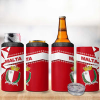 Malta 4 in 1 Can Cooler Tumbler with Red White Starburst Design - Wonder Print Shop
