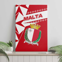 Malta Canvas Wall Art with Red White Starburst Design - Wonder Print Shop