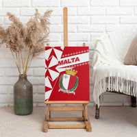 Malta Canvas Wall Art with Red White Starburst Design - Wonder Print Shop