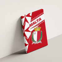 Malta Canvas Wall Art with Red White Starburst Design - Wonder Print Shop