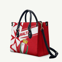 Malta Leather Bag with Red White Starburst Design - Wonder Print Shop