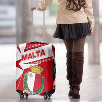 Malta Luggage Cover with Red White Starburst Design - Wonder Print Shop