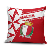 Malta Pillow Cover with Red White Starburst Design - Wonder Print Shop